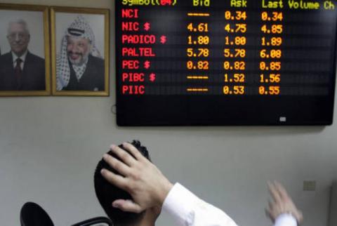 مؤشر بورصة فلسطين يسجل انخفاضا بنسبة 0.11%
