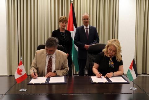 توقيع اتفاقية دعم لفلسطين بقيمة 37 مليون دولار كندي