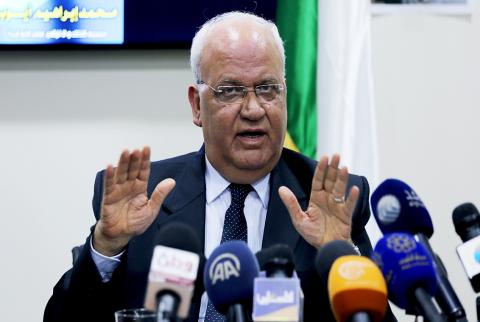 عريقات: إسرائيل أبلغت السلطة باقتطاع أموال من ’المقاصة’ وتحويلها لقطاع غزة