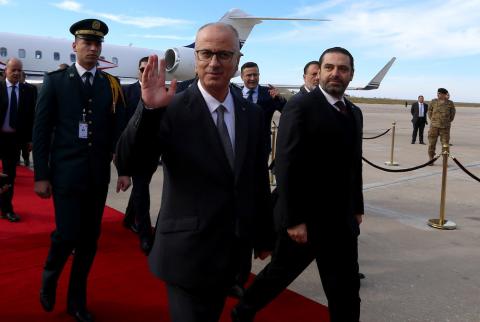 الحمد الله يغادر لبنان إلى سويسرا للمشاركة في منتدى دافوس العالمي