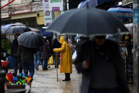 قلقيلية وبيت لاهيا أكثر المدن التي هطلت فيها الأمطار